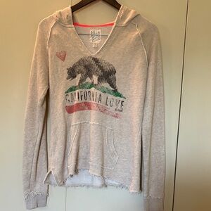 Billabong California Love V-Neck Sweater Beach Outdoor Coastal Cowgirl Size M